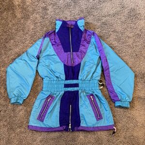 Vtg Obermeyer Juniors Ski Jacket Neon Purple Retro 80s 90s Sz 16‎ Womens Small